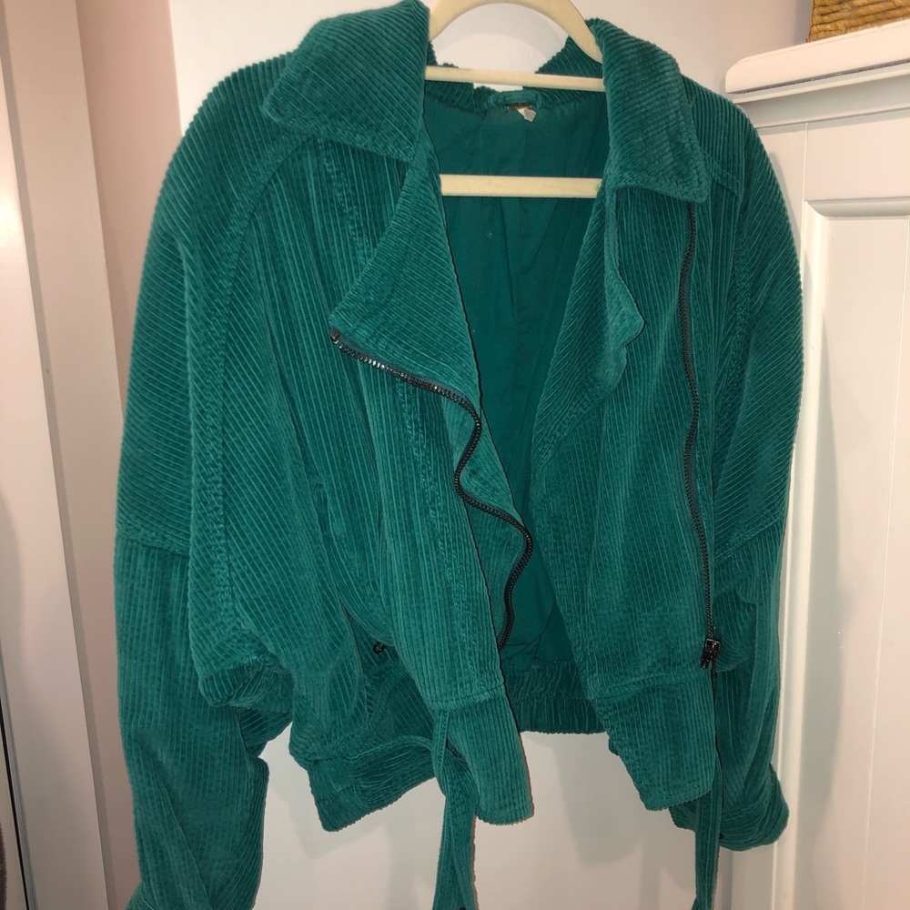 Free people corduroy oversized biker jacket